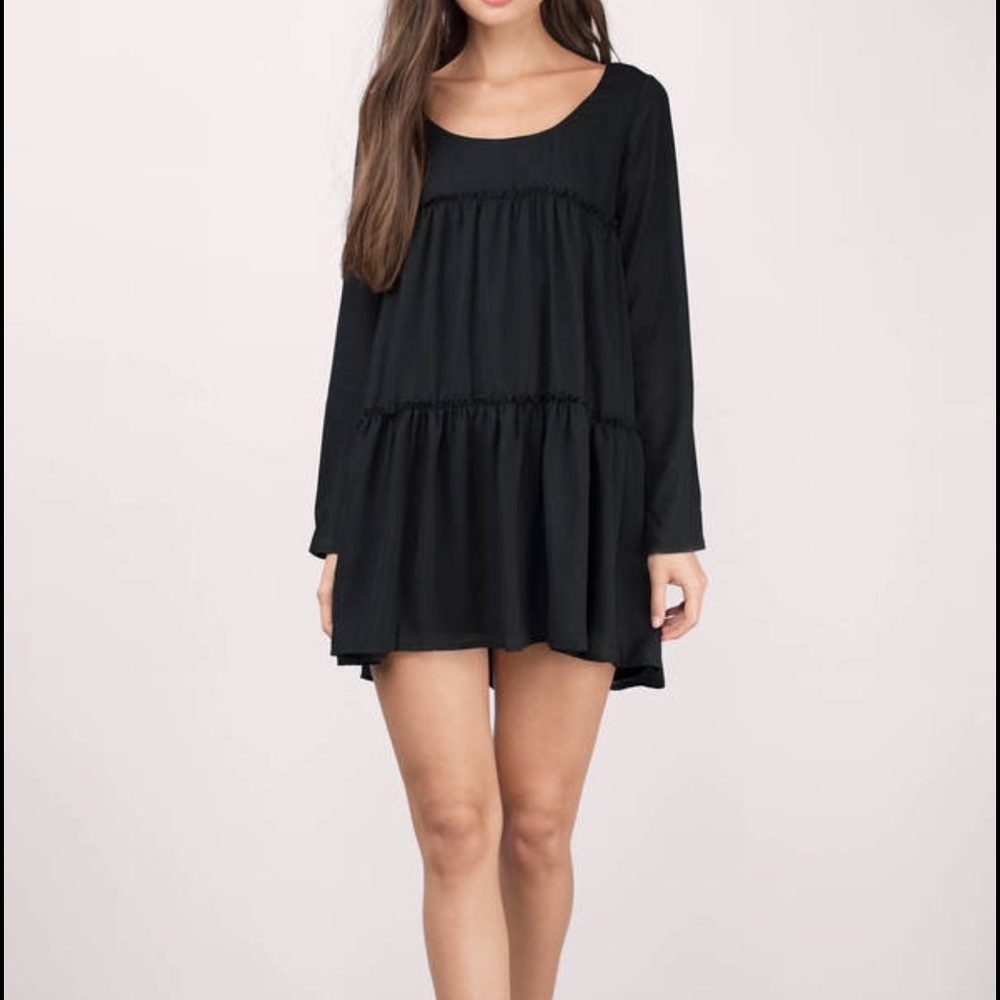 TOBI "tier she goes again" black shift dress 🖤​